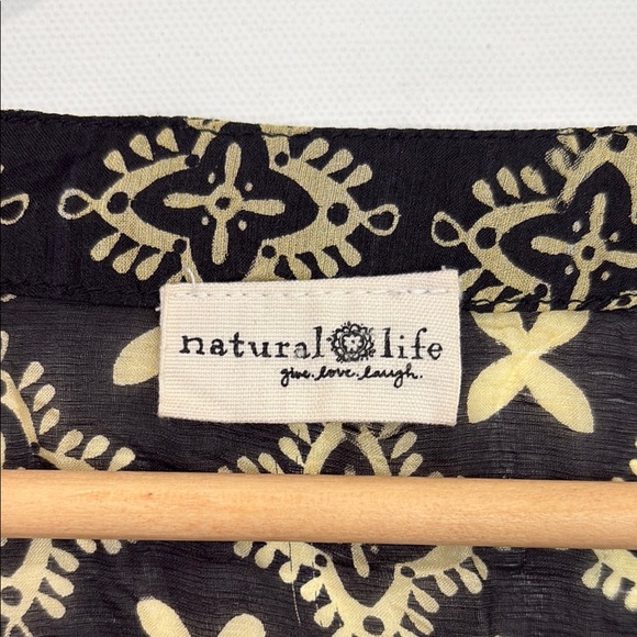 Natural Life Colorful Geometric Print Kimono Top Swim Beach Cover Up One Size - Picture 3 of 13